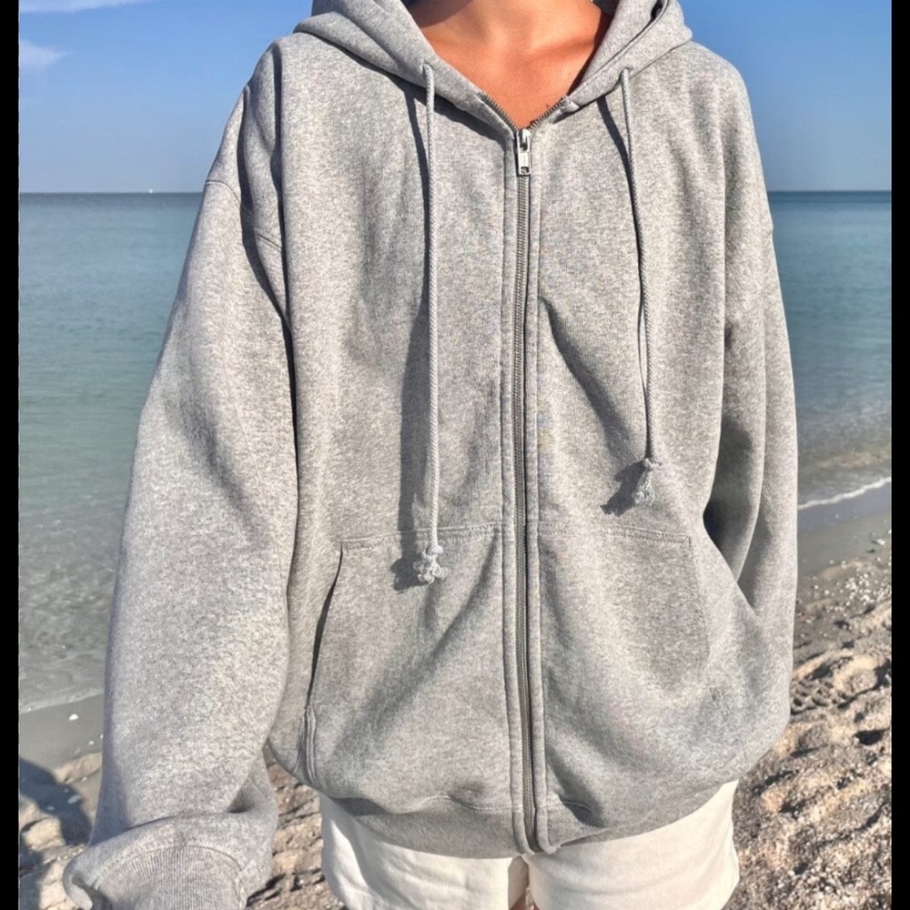 Brandy Melville Oversized Christy Hoodie Grey - Like New